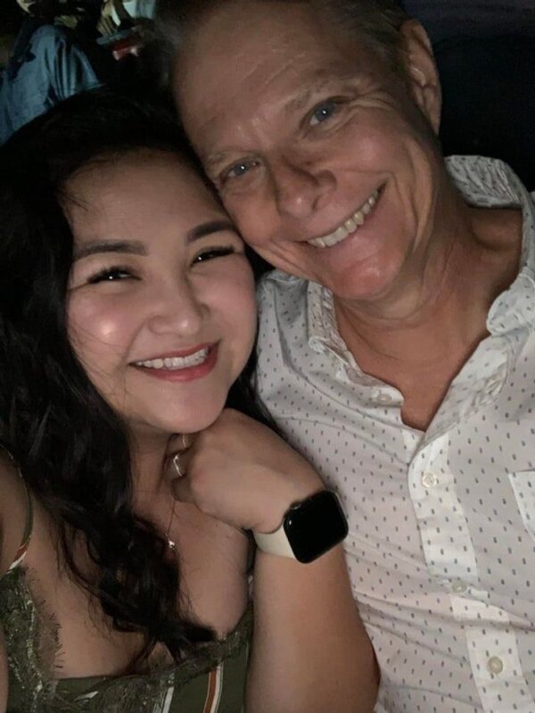 La foto de la pareja antes de casarse.